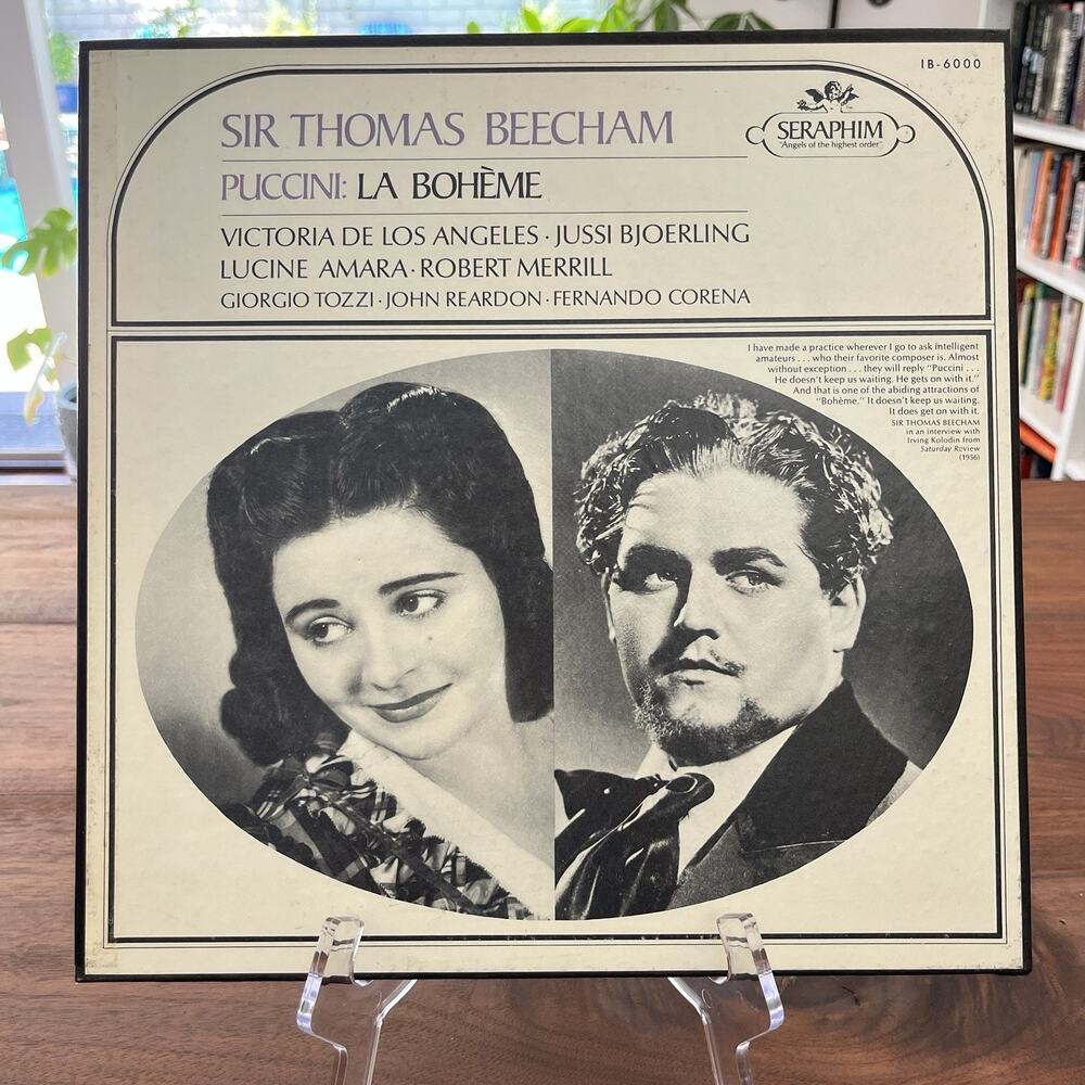 Sir Thomas Beecham Puccini La Bohème 2xLP Box Set 1966 Seraphim IB-6000
